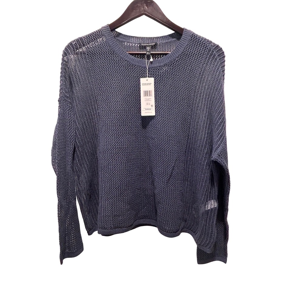Eileen Fisher open net‎ sweater 
Size large